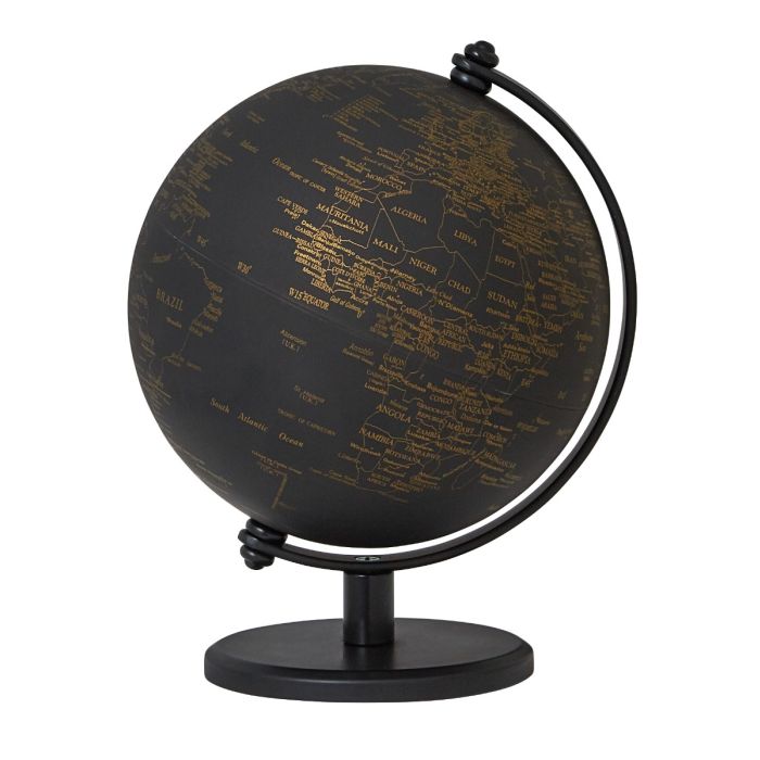 Mini-Globus GAGARIN – Matt-Schwarz/Gold, Ø 130